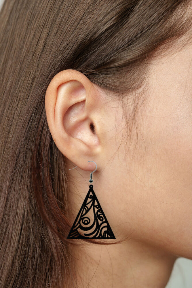 Earrings Modern Minimalist 3D print model_2