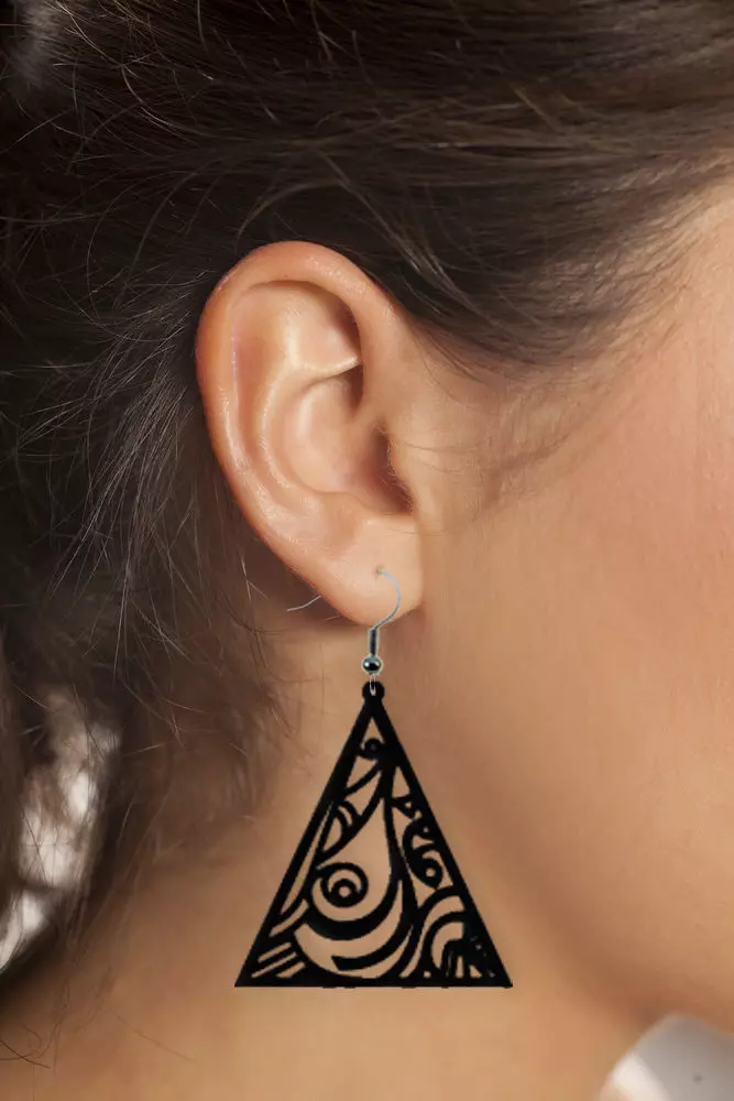 Earrings Modern Minimalist 3D print model_0