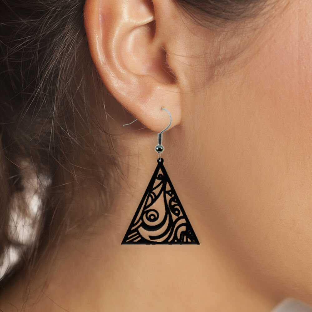 Earrings Modern Minimalist 3D print model_1