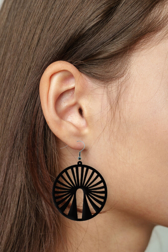 Earrings Modern Minimalist 3D print model_2