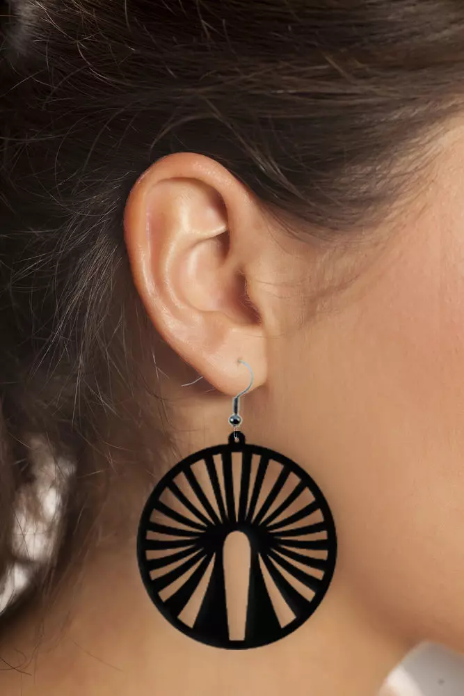 Earrings Modern Minimalist 3D print model_0