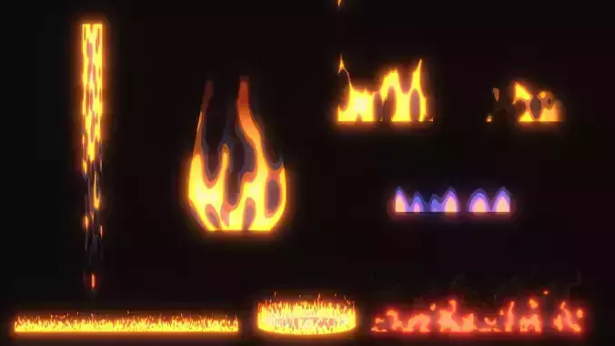 Stylized fire Blender Eevee Next for 2d animation