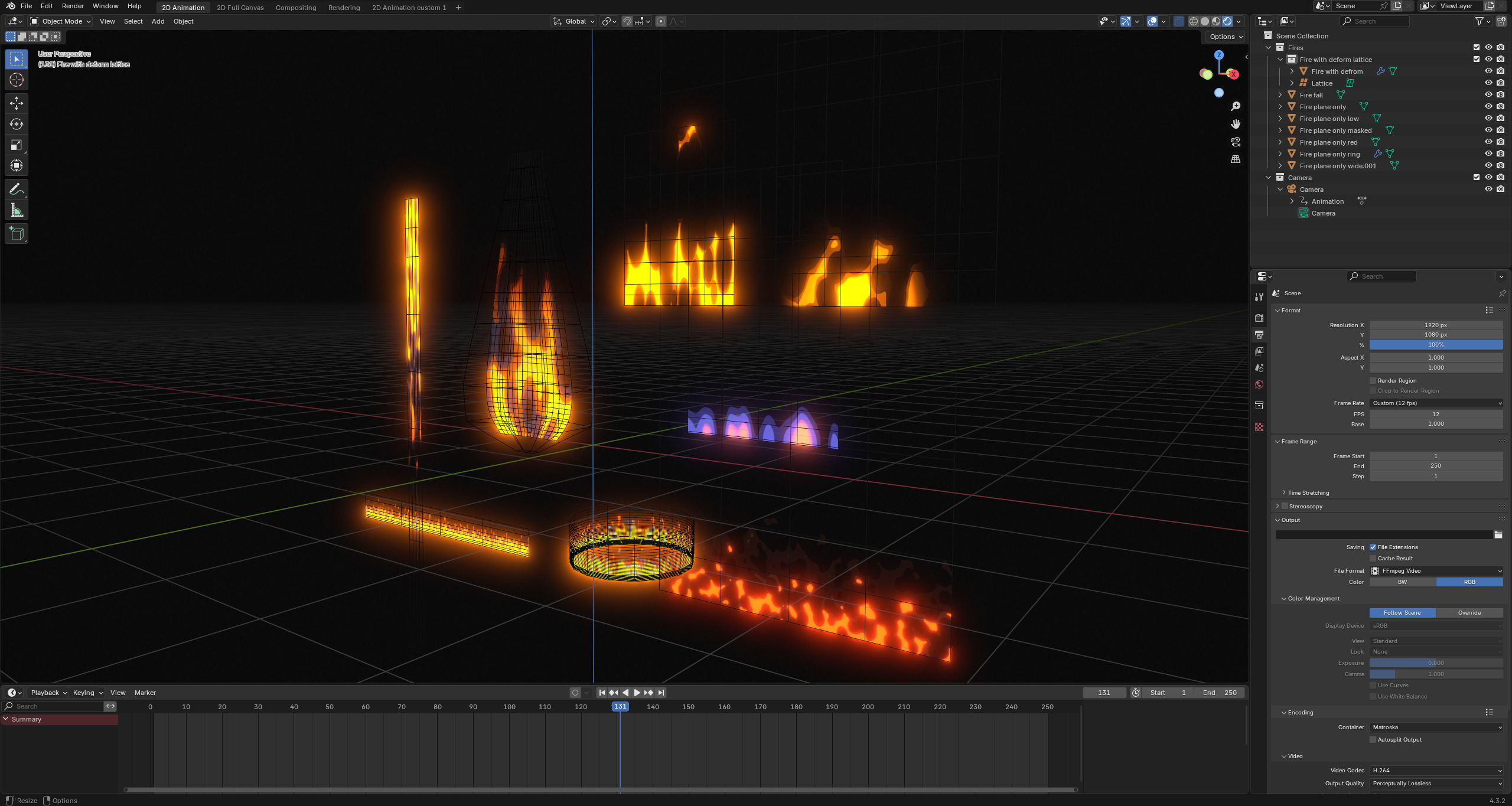 Stylized fire Blender Eevee Next for 2d animation 3D model_3