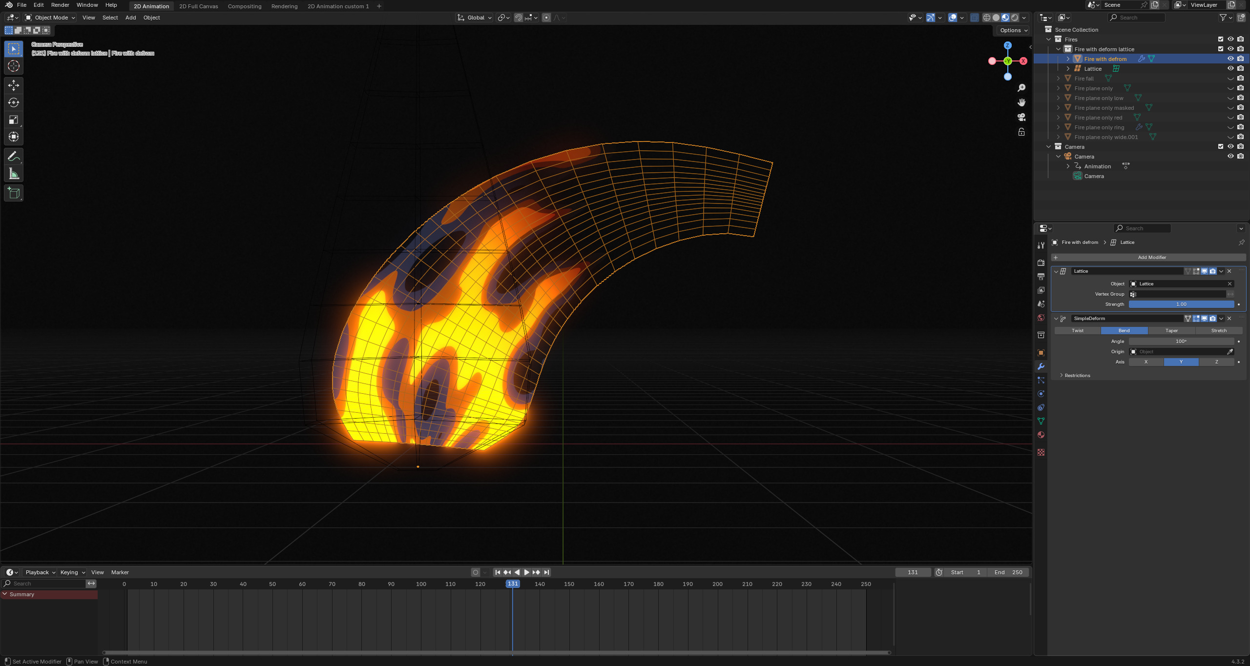 Stylized fire Blender Eevee Next for 2d animation 3D model_7