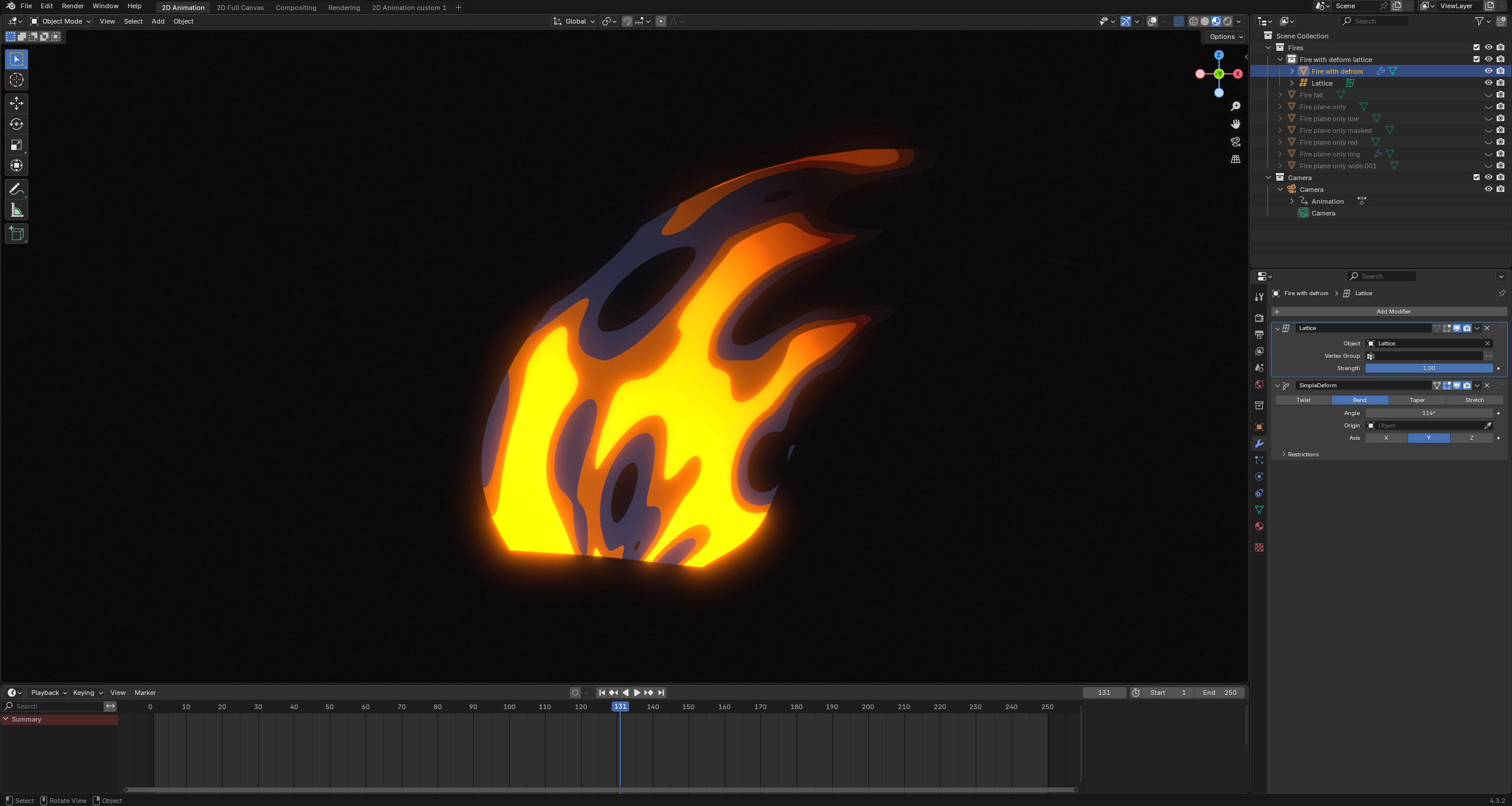 Stylized fire Blender Eevee Next for 2d animation 3D model_8