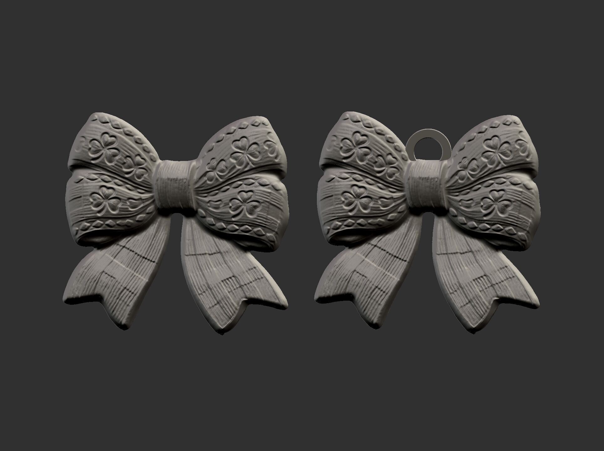 st patrick day ribbon bow decor  3D print model_19