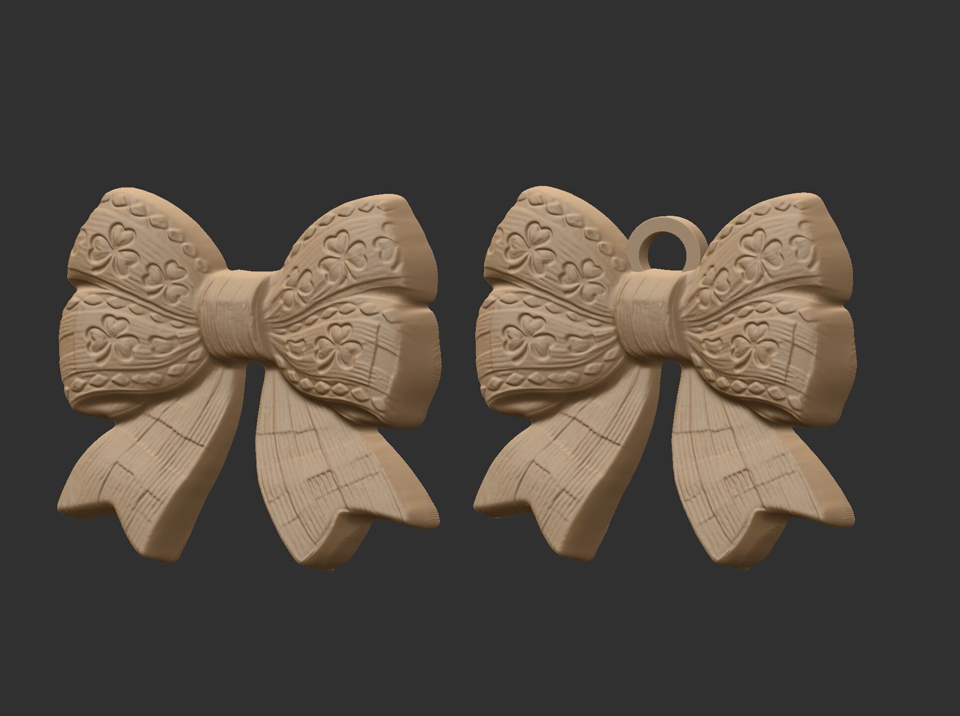 st patrick day ribbon bow decor  3D print model_20