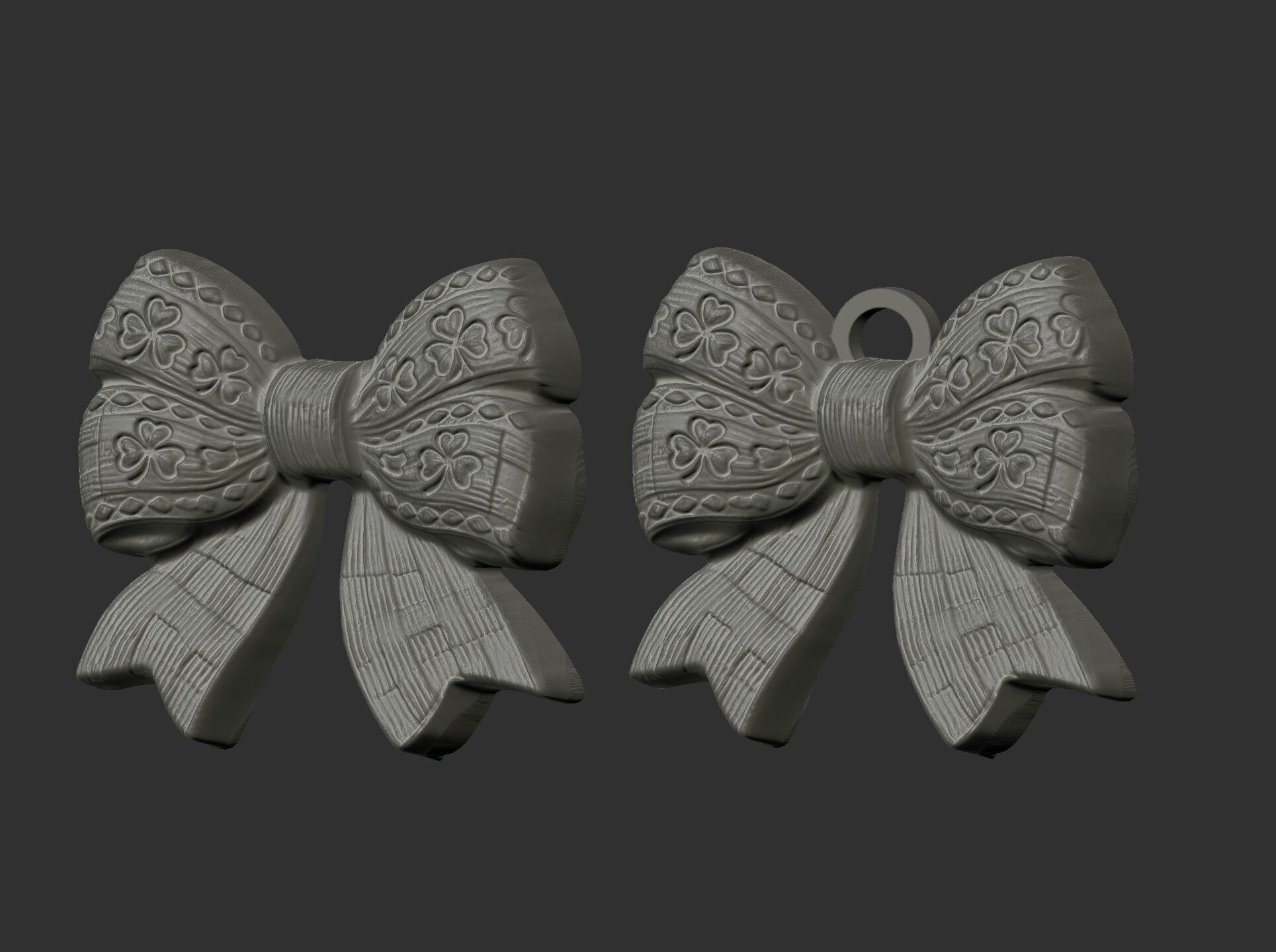 st patrick day ribbon bow decor  3D print model_21