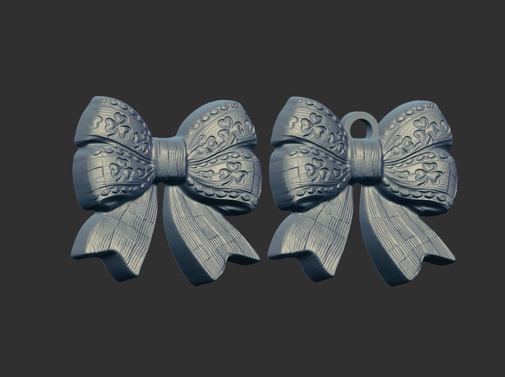 st patrick day ribbon bow decor  3D print model_8