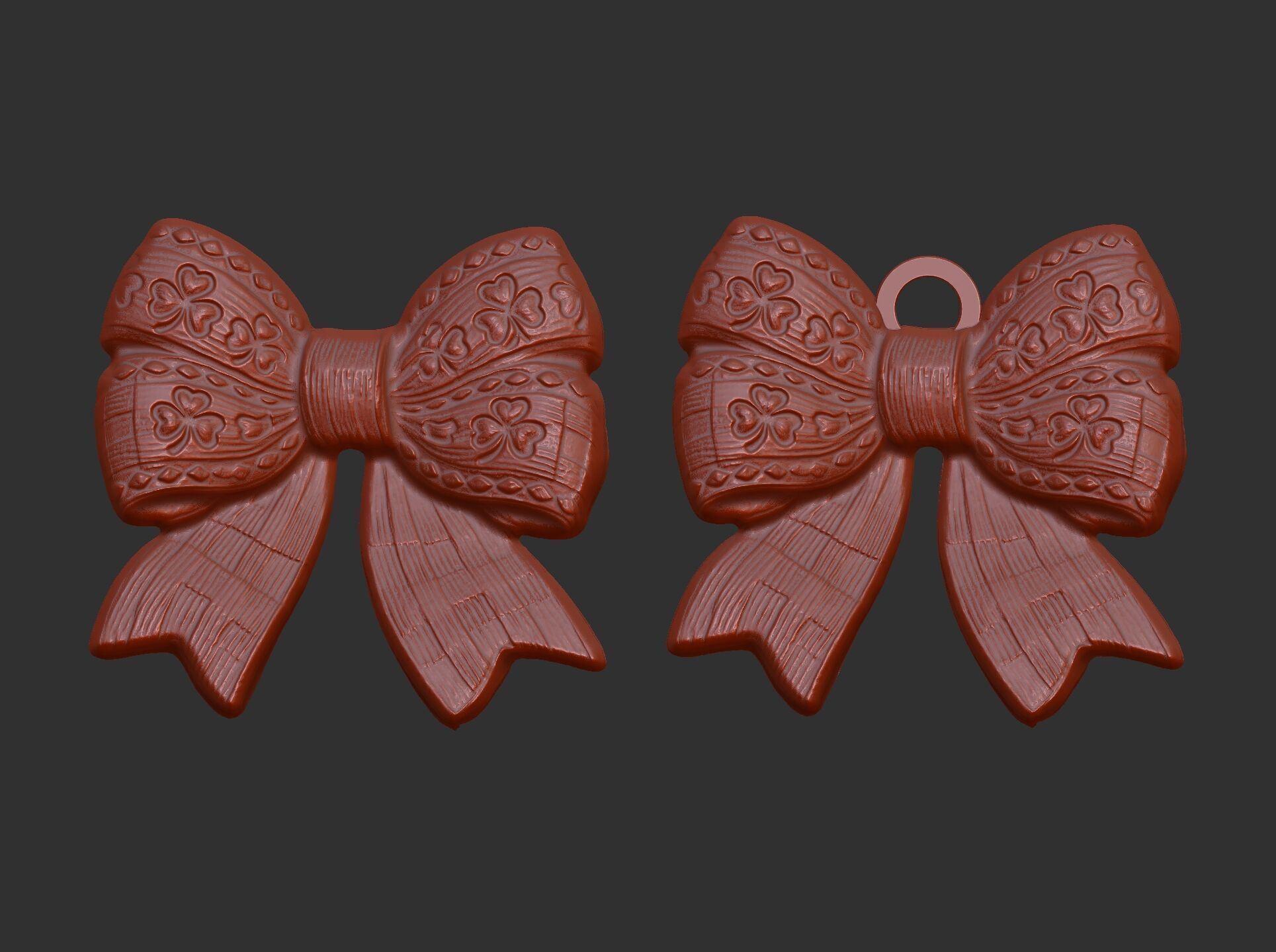 st patrick day ribbon bow decor  3D print model_15