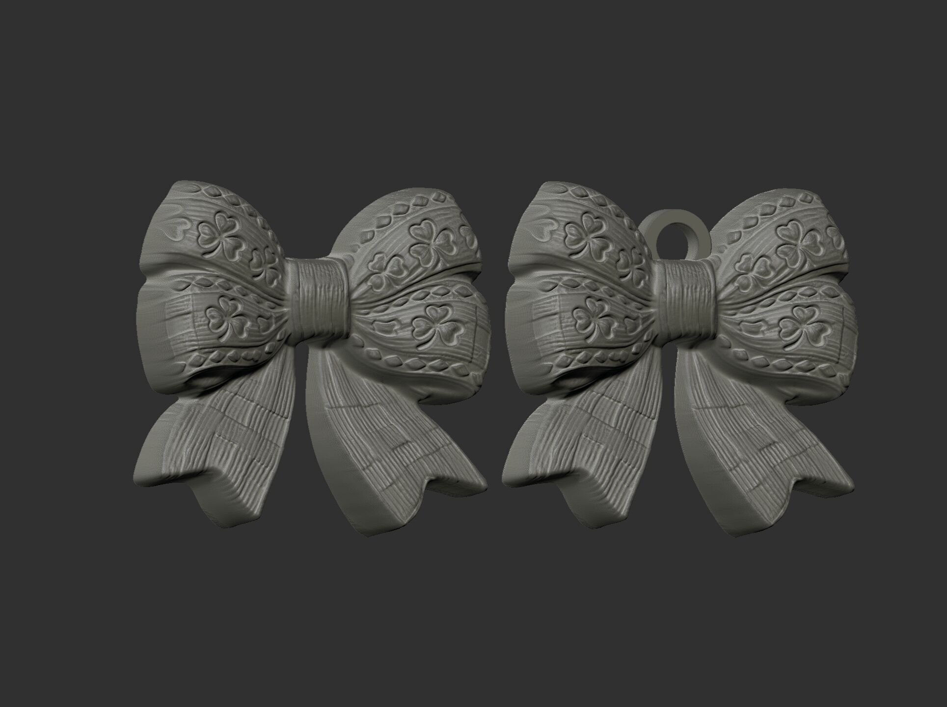 st patrick day ribbon bow decor  3D print model_9
