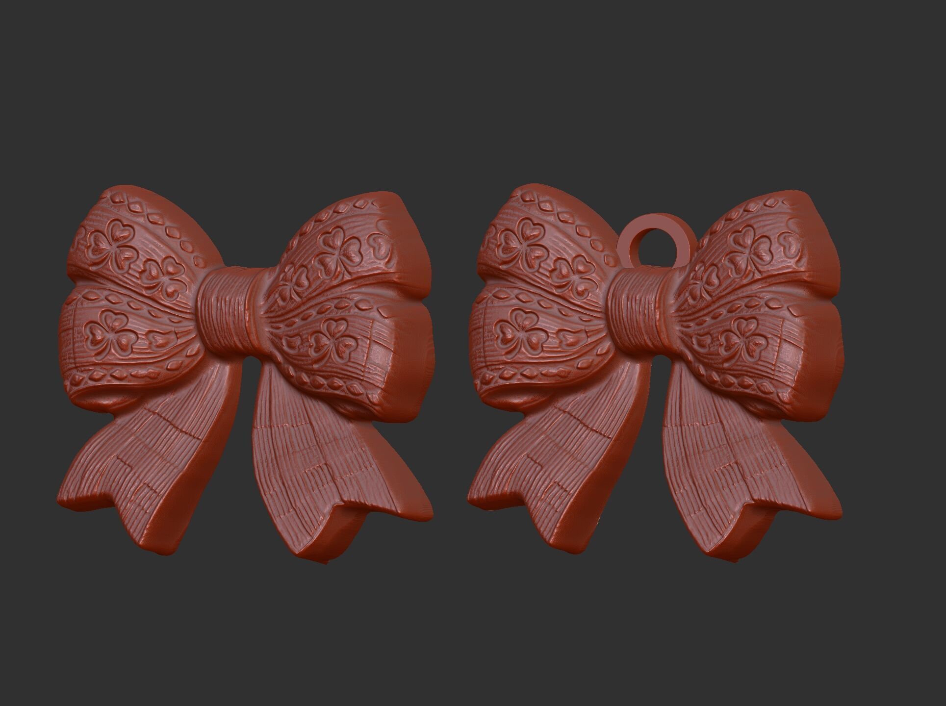 st patrick day ribbon bow decor  3D print model_4