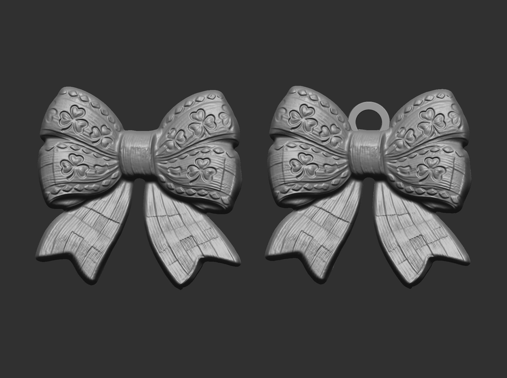 st patrick day ribbon bow decor  3D print model_3