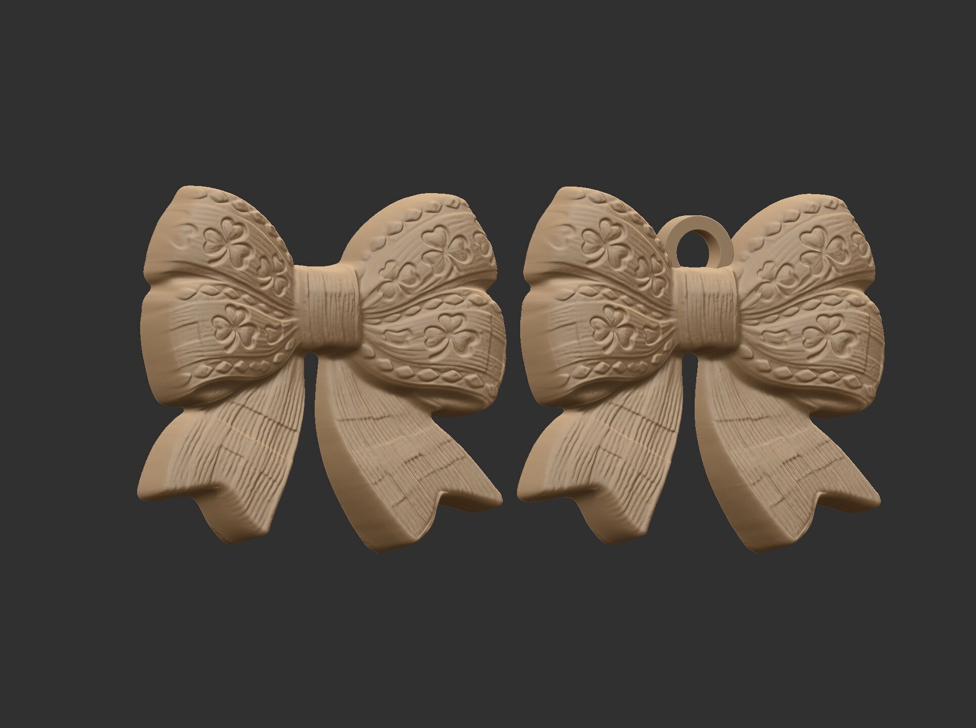 st patrick day ribbon bow decor  3D print model_10