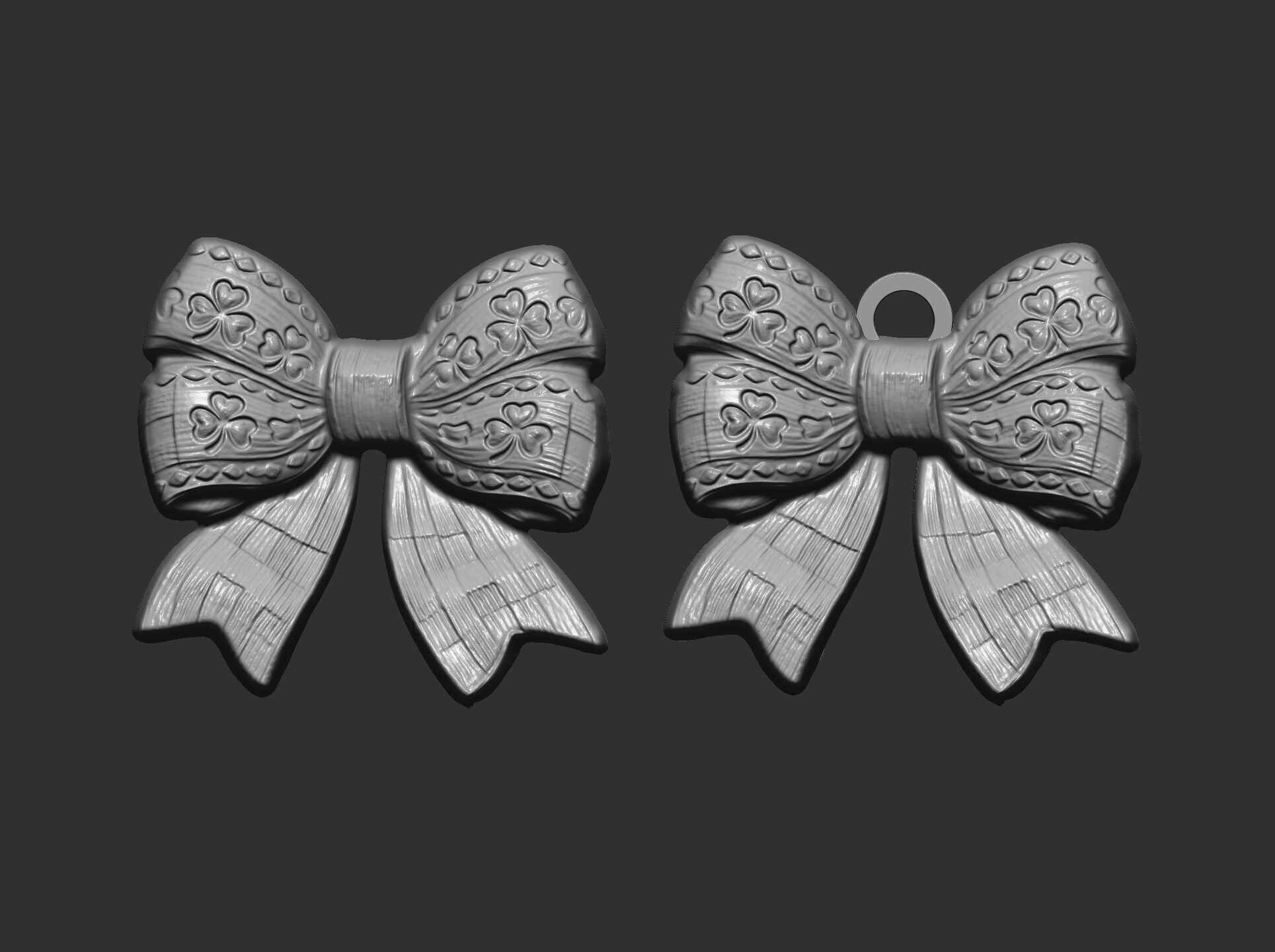 st patrick day ribbon bow decor  3D print model_18