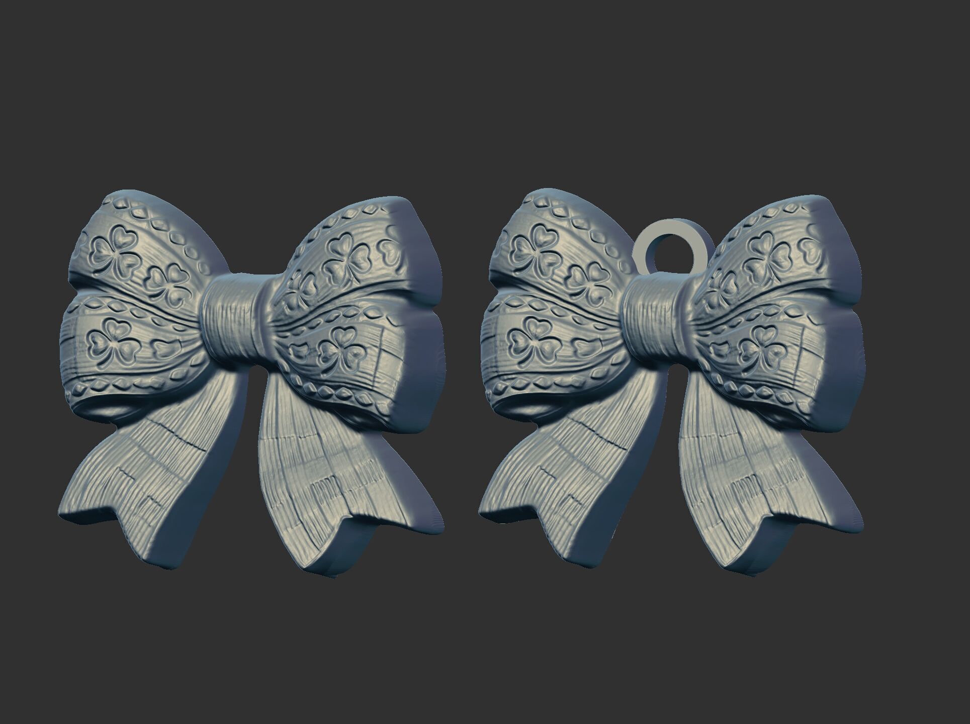 st patrick day ribbon bow decor  3D print model_22