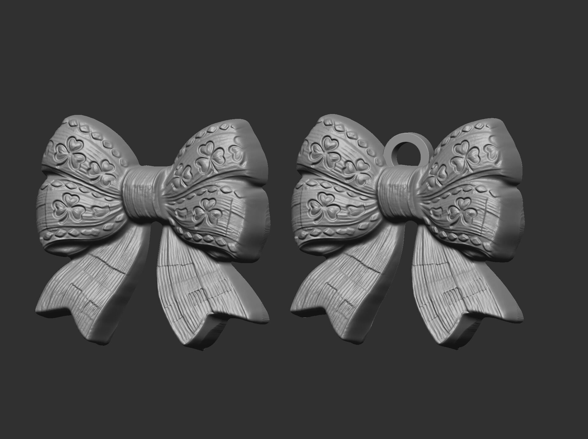 st patrick day ribbon bow decor  3D print model_5