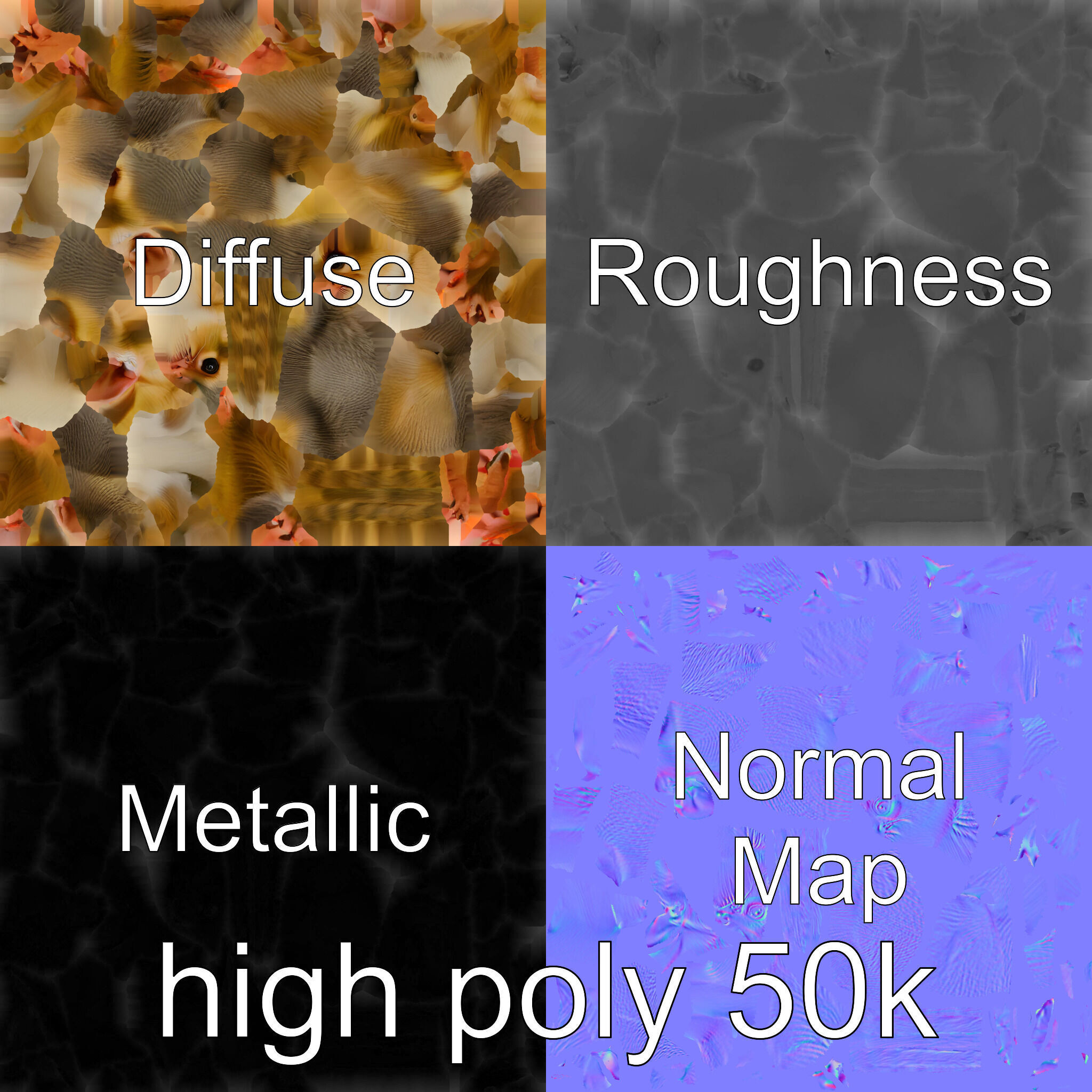 Miniature Marmoset with Soft Fur and Tufted Ears 3D Model Low-poly 3D model_32