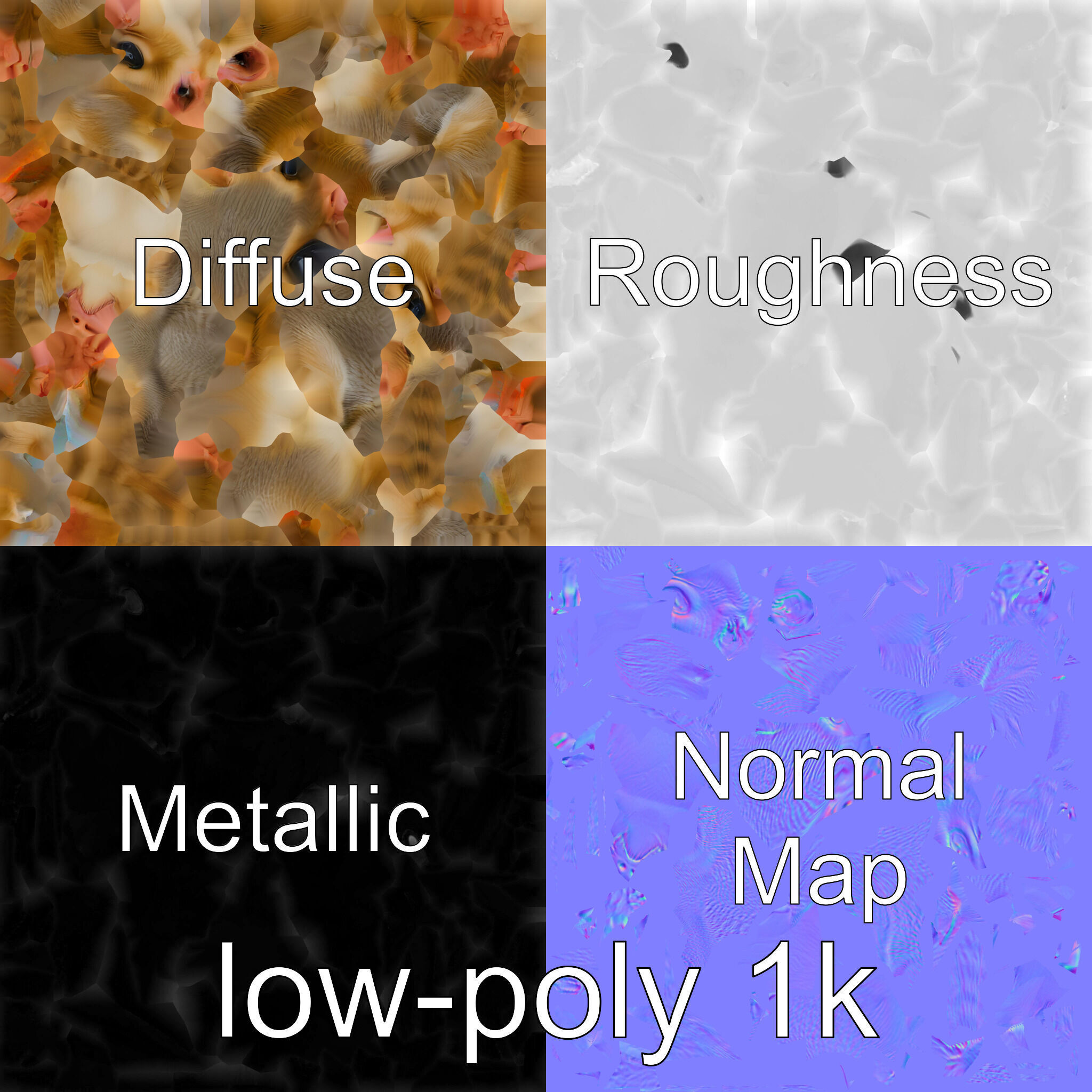 Miniature Marmoset with Soft Fur and Tufted Ears 3D Model Low-poly 3D model_4