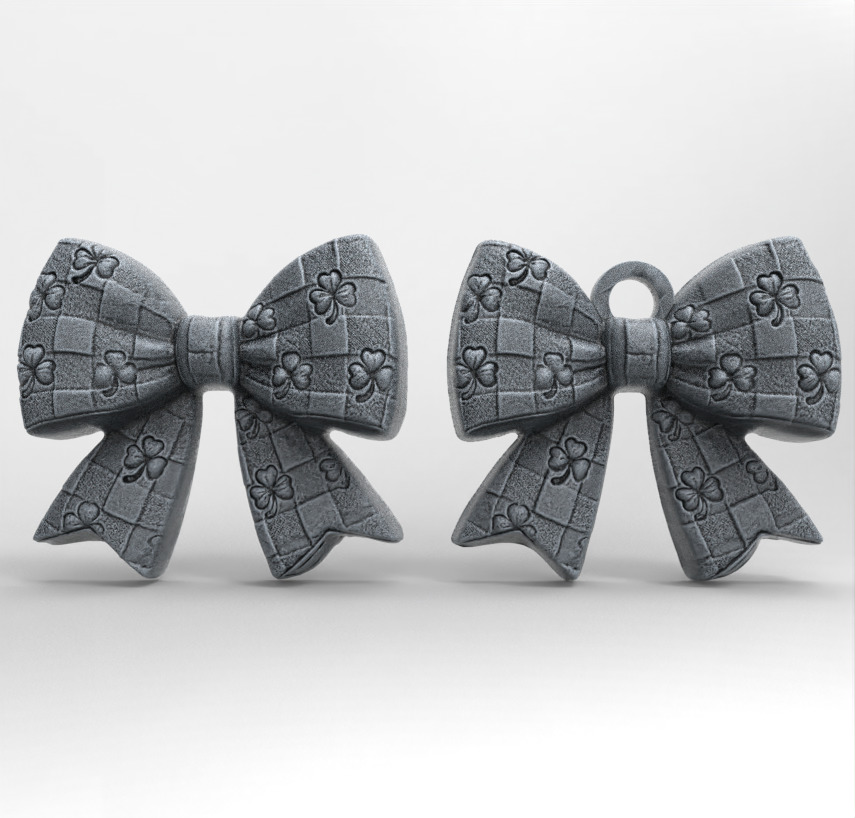 st patrick day ribbon bow decor 2  3D print model_1