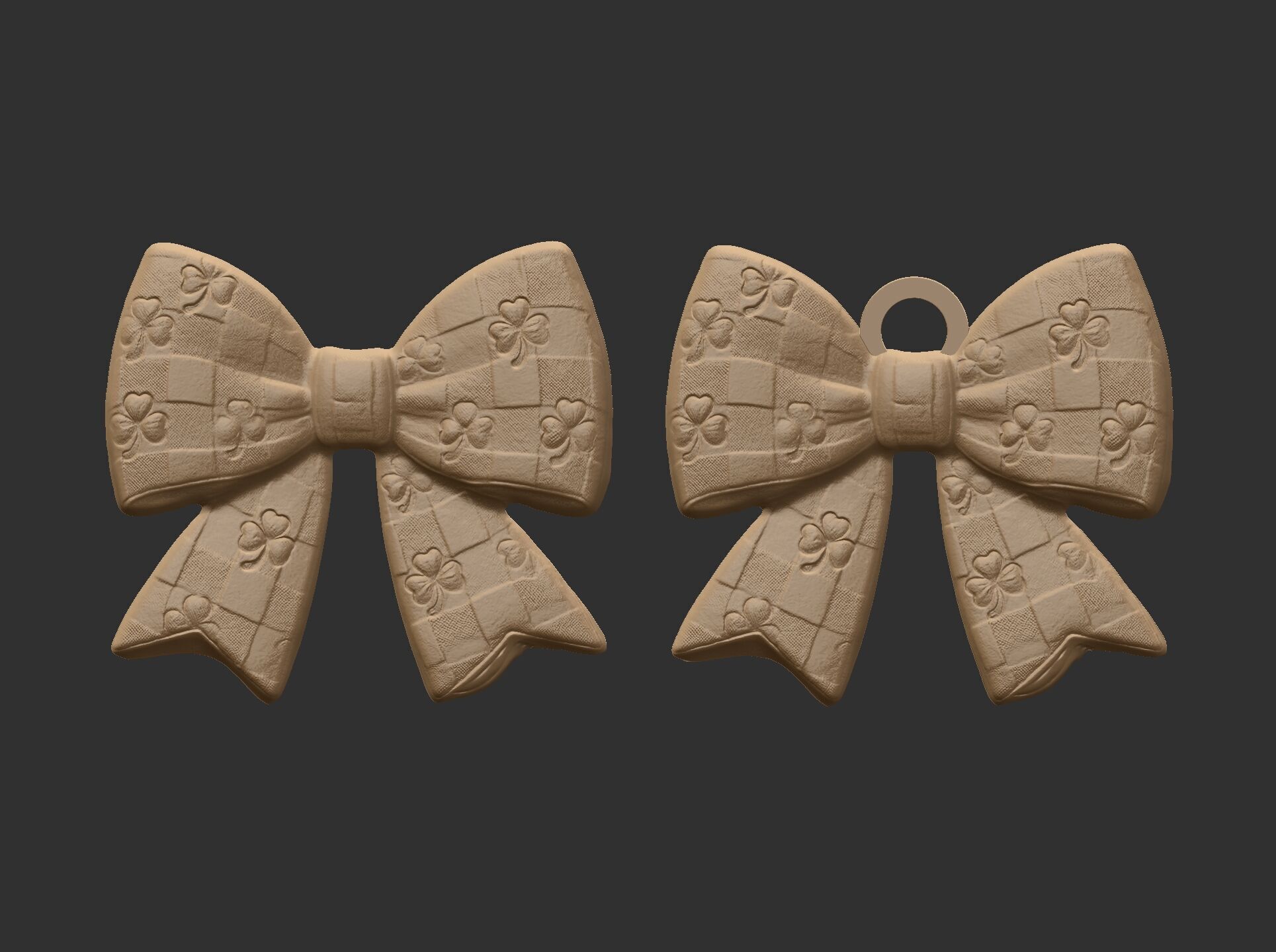 st patrick day ribbon bow decor 2  3D print model_11