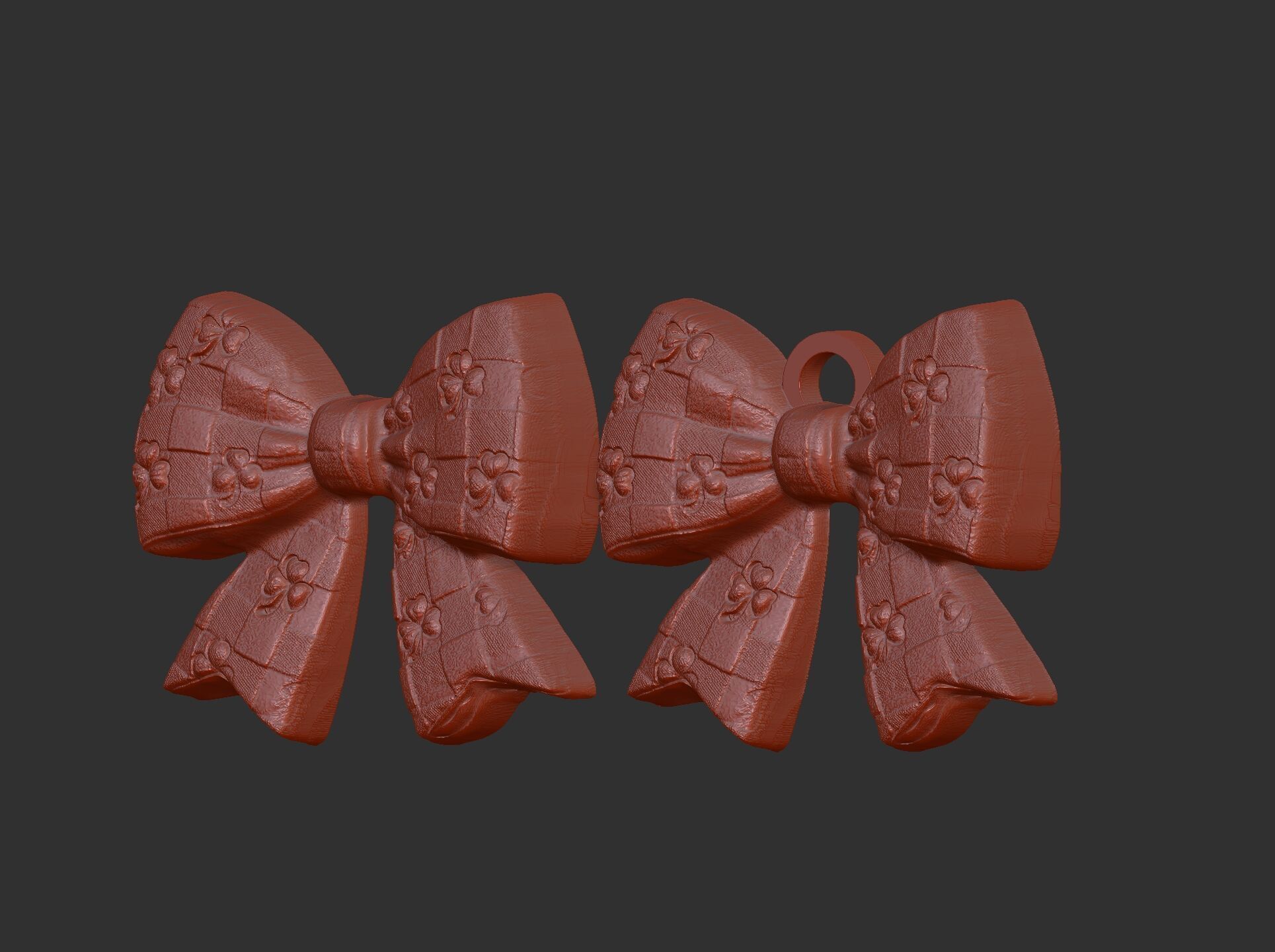 st patrick day ribbon bow decor 2  3D print model_3