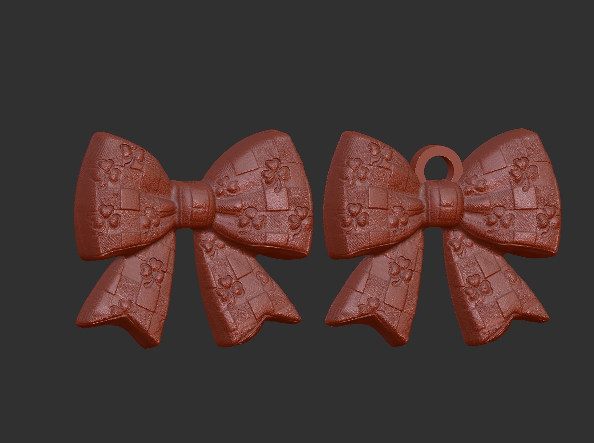 st patrick day ribbon bow decor 2  3D print model_7