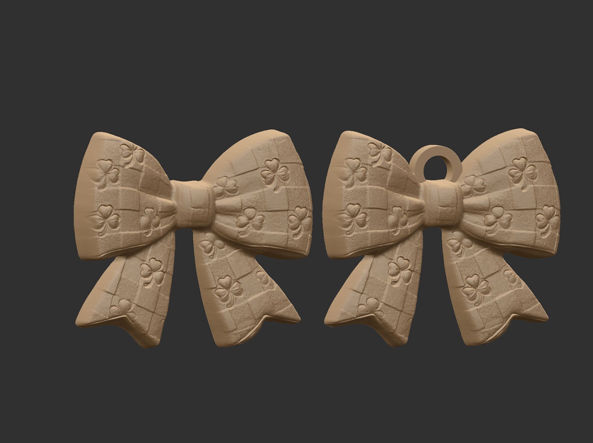 st patrick day ribbon bow decor 2  3D print model_10