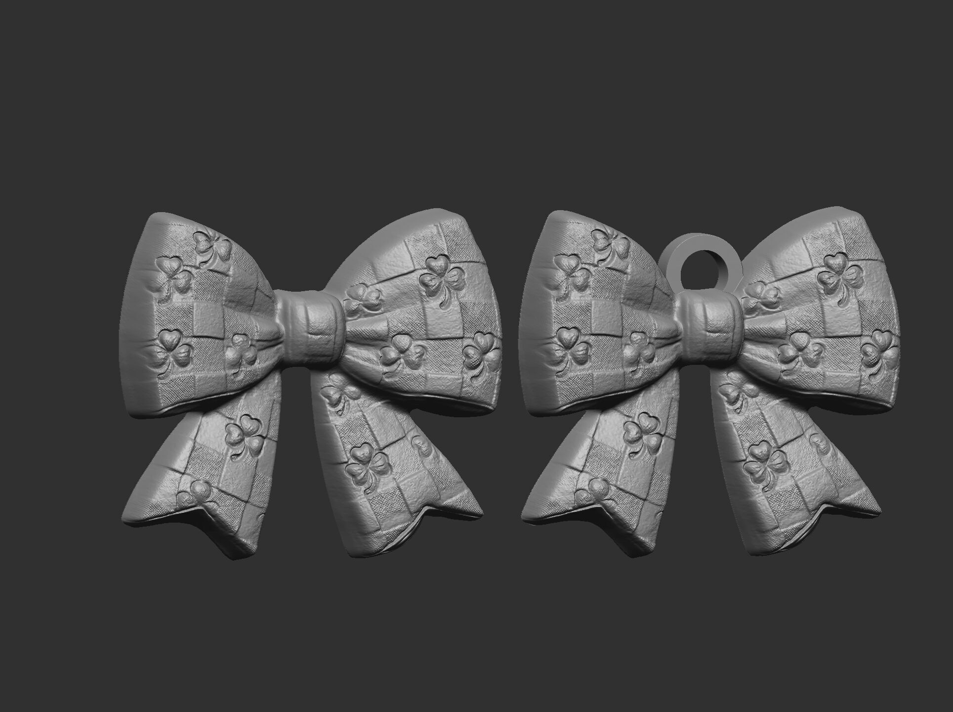 st patrick day ribbon bow decor 2  3D print model_5