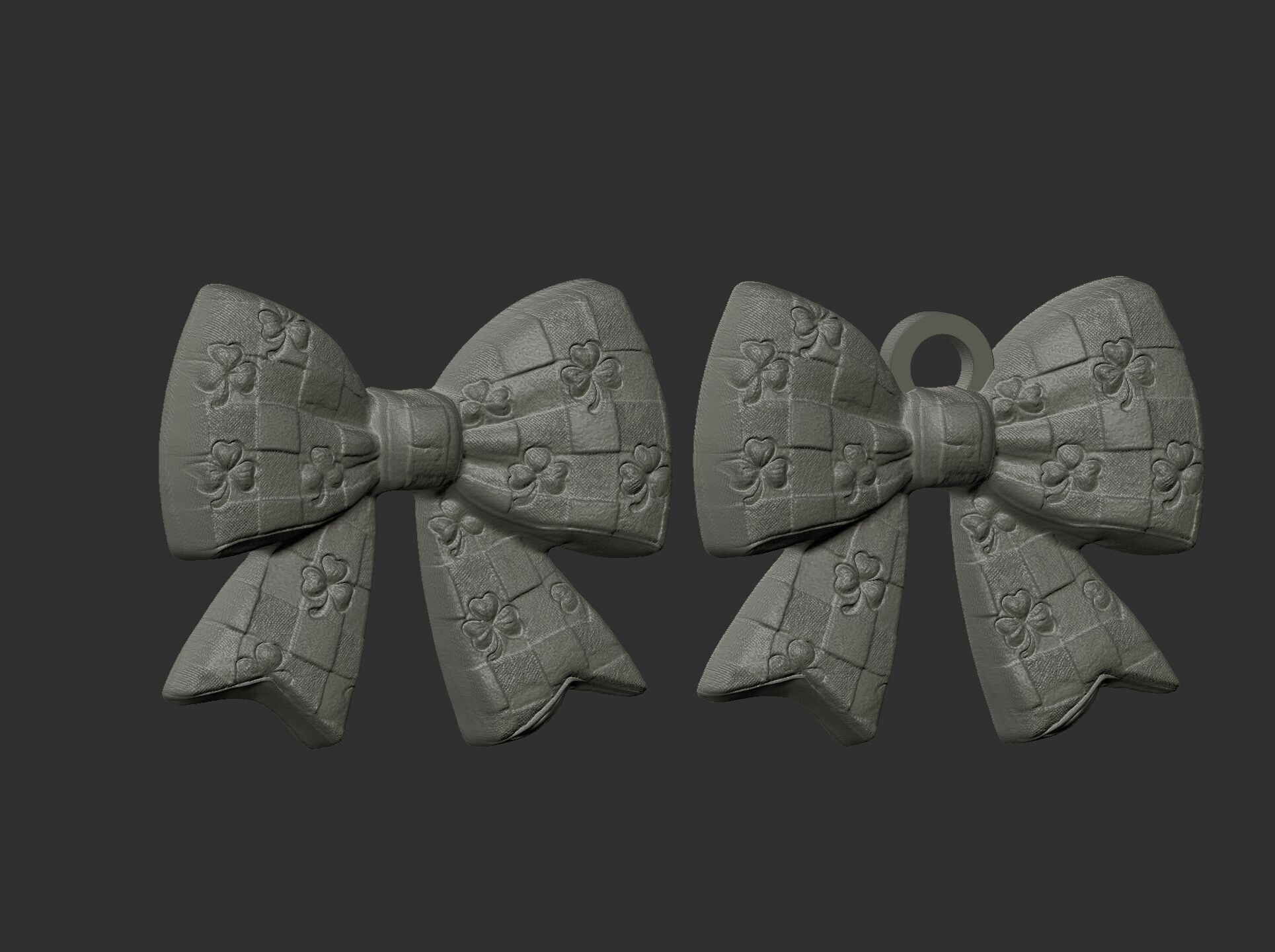 st patrick day ribbon bow decor 2  3D print model_9