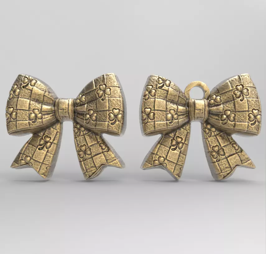 st patrick day ribbon bow decor 2  3D print model_0