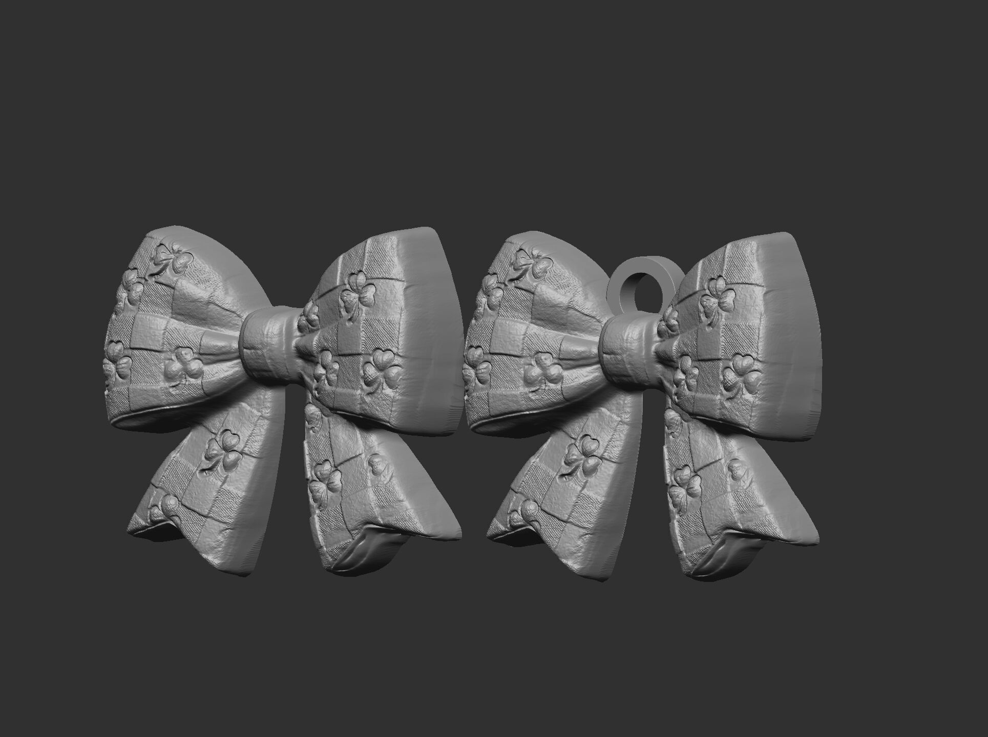 st patrick day ribbon bow decor 2  3D print model_4