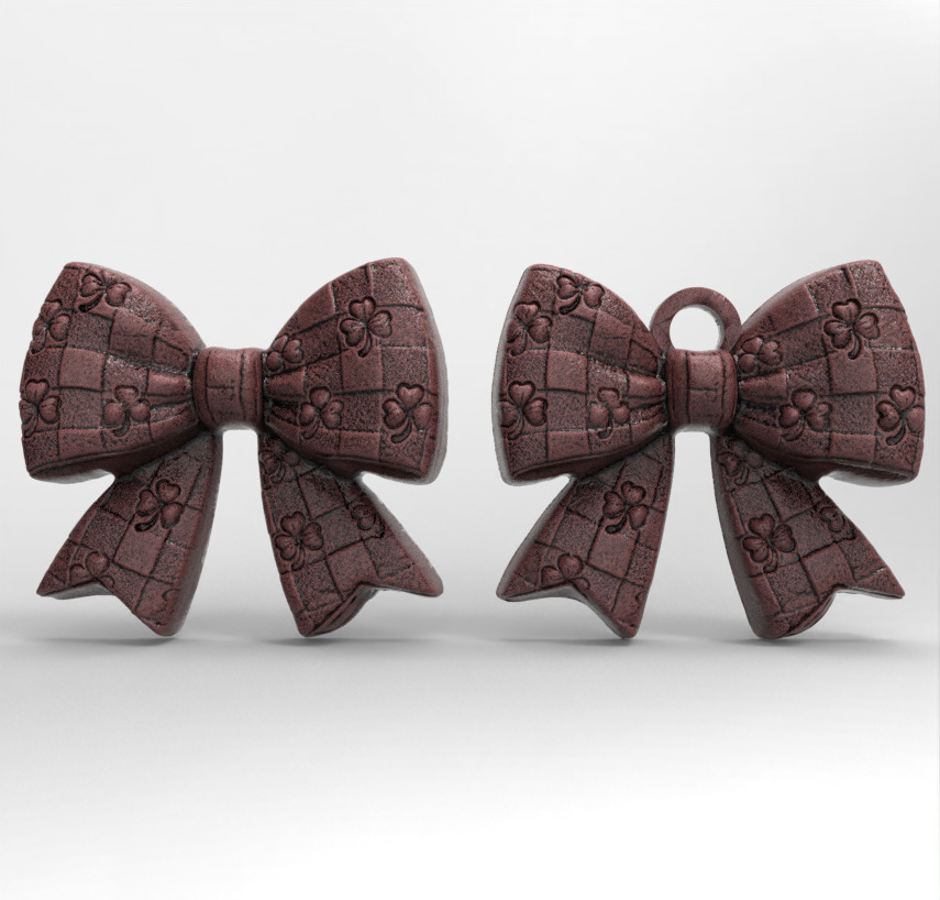 st patrick day ribbon bow decor 2  3D print model_2