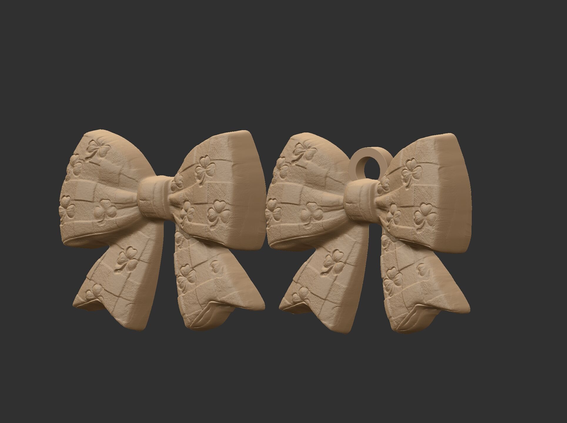 st patrick day ribbon bow decor 2  3D print model_20