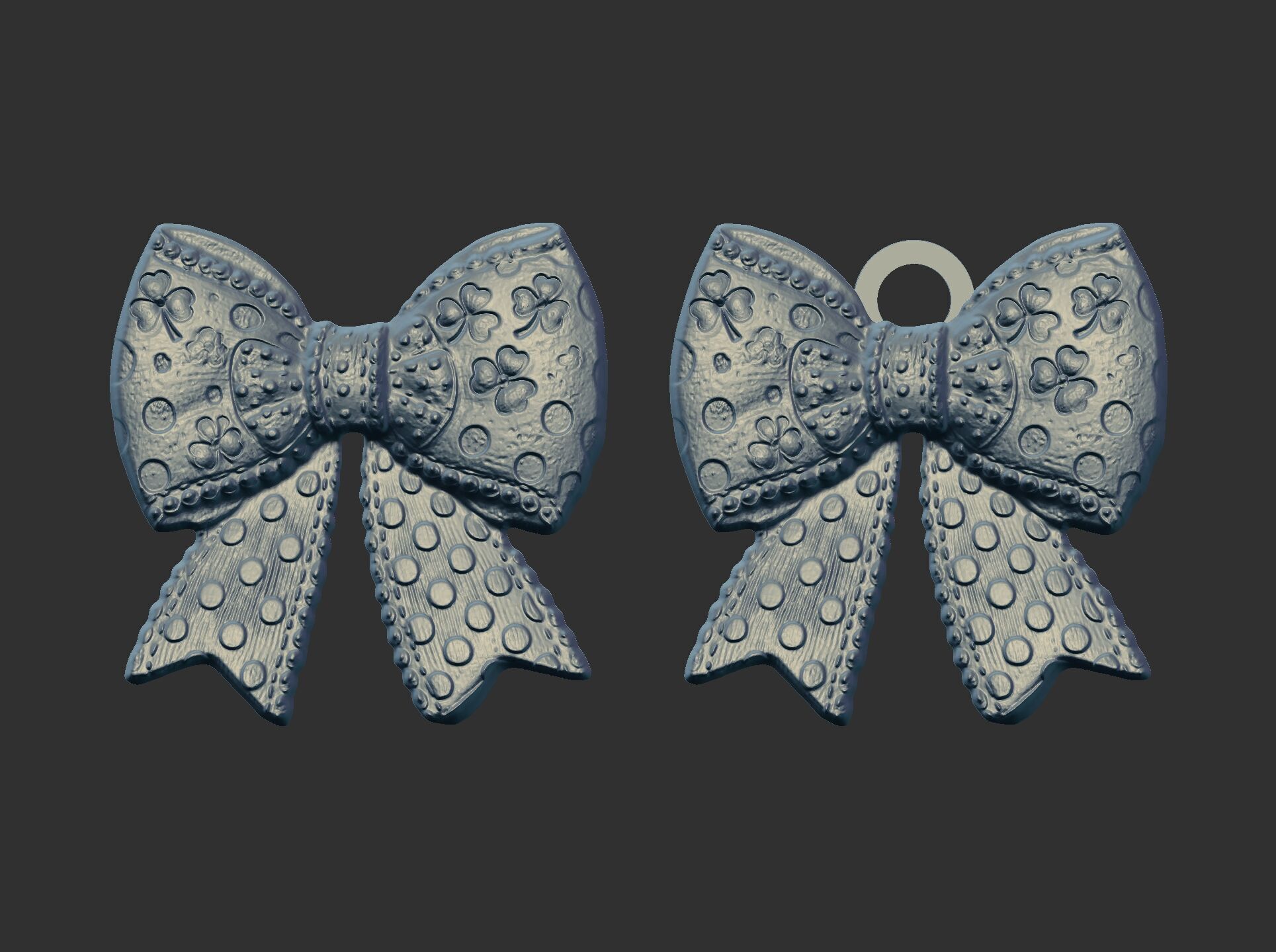 st patrick day ribbon bow decor  3D print model_13