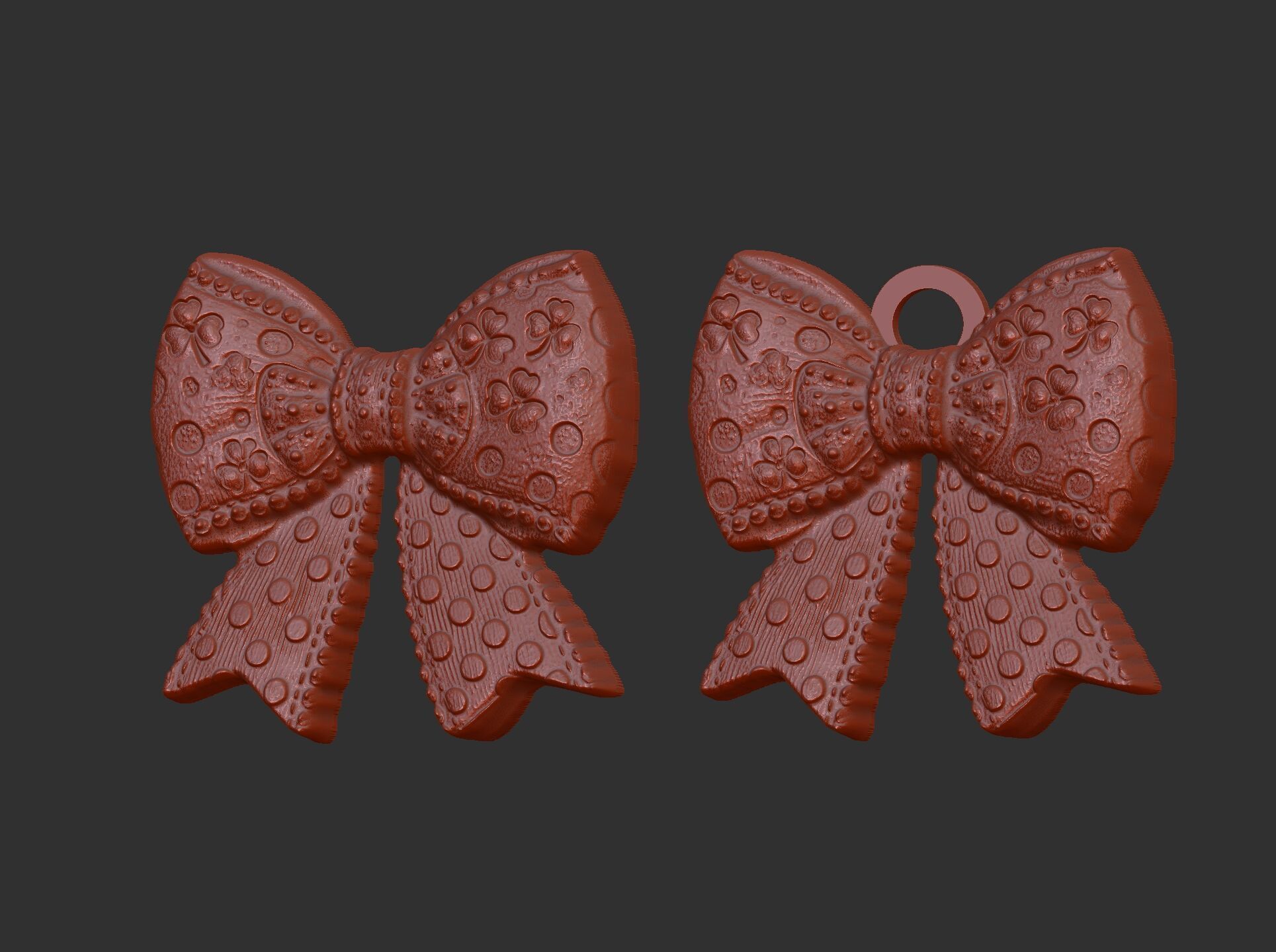 st patrick day ribbon bow decor  3D print model_4