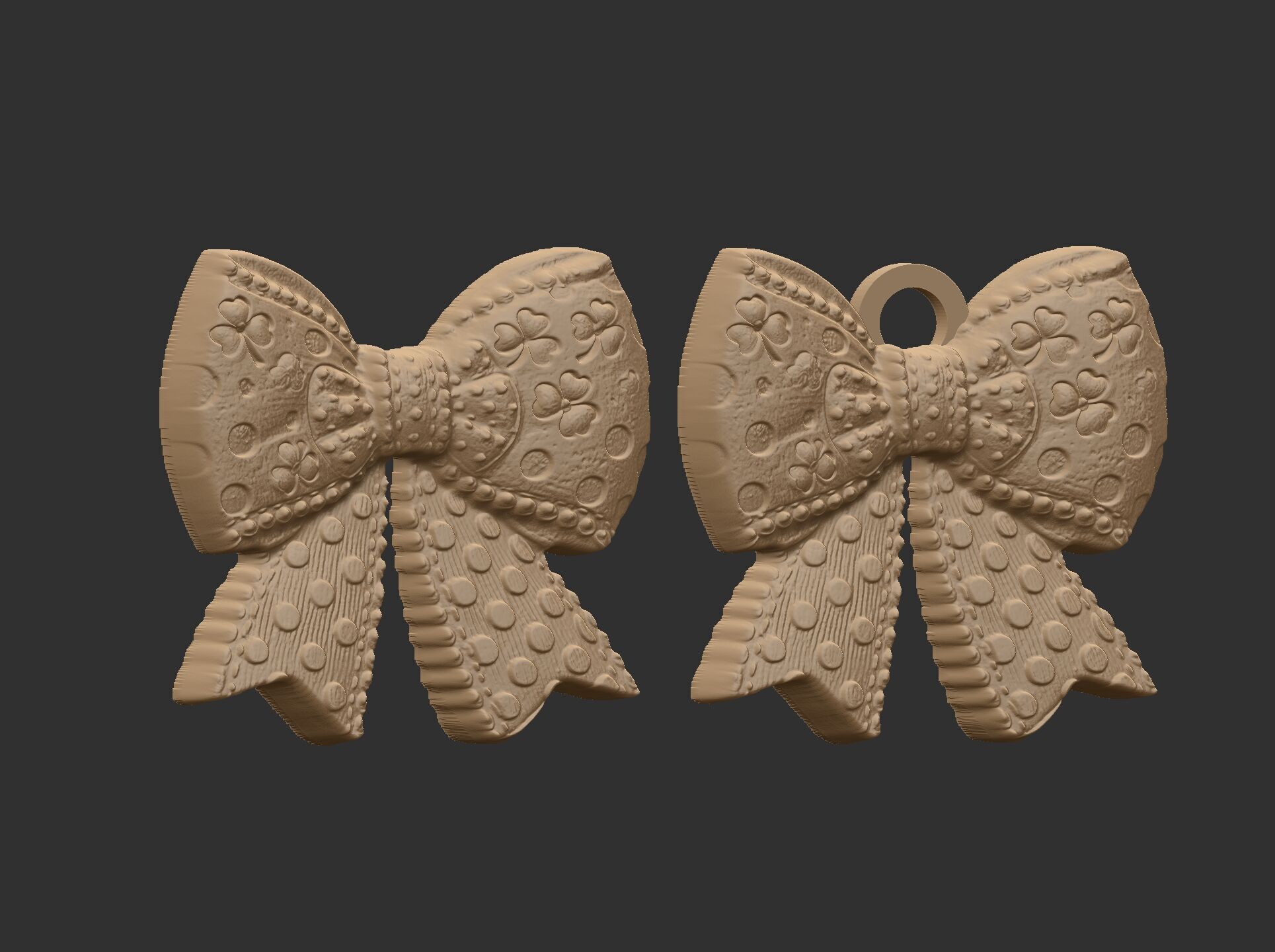 st patrick day ribbon bow decor  3D print model_10