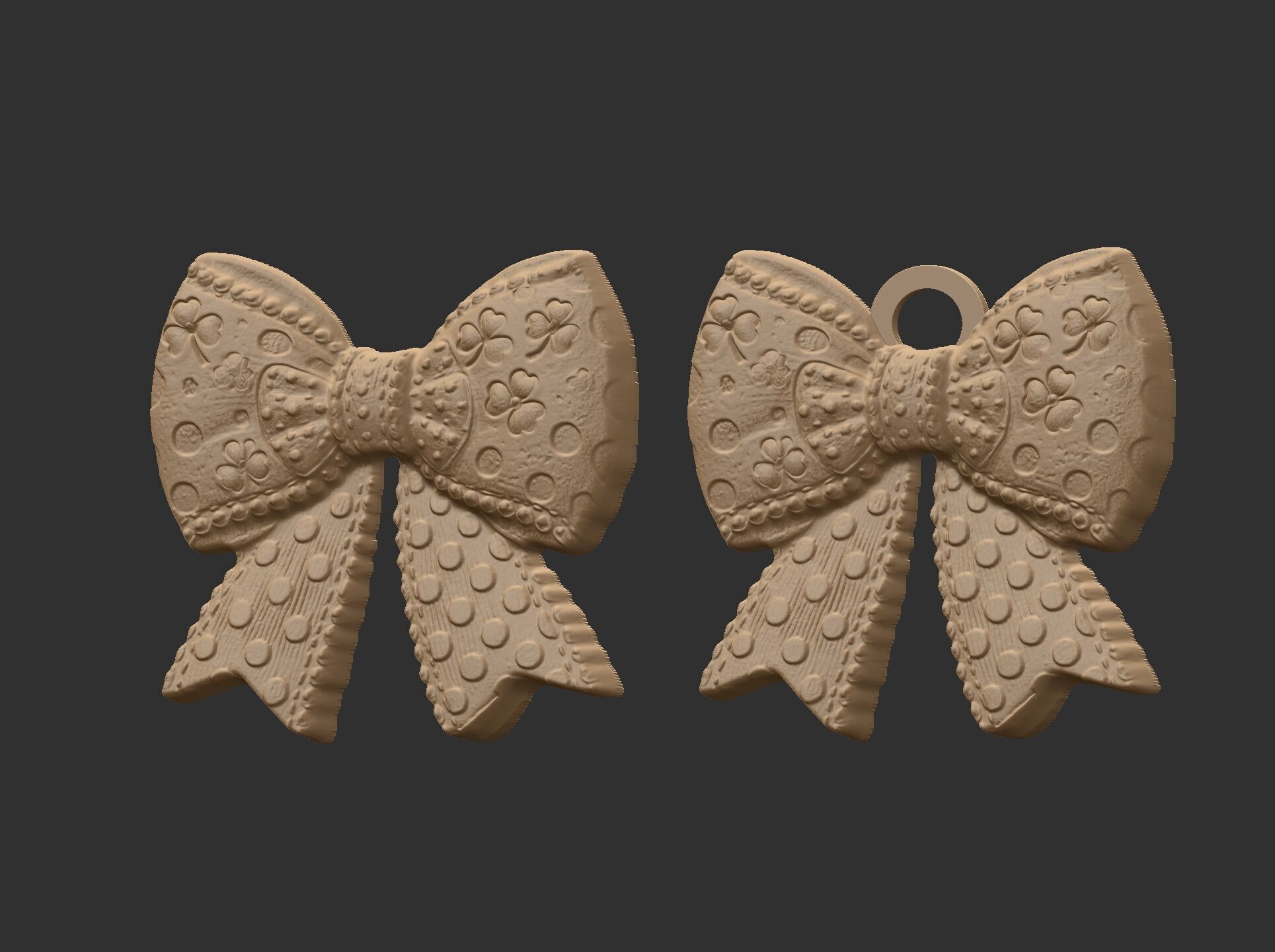 st patrick day ribbon bow decor  3D print model_20