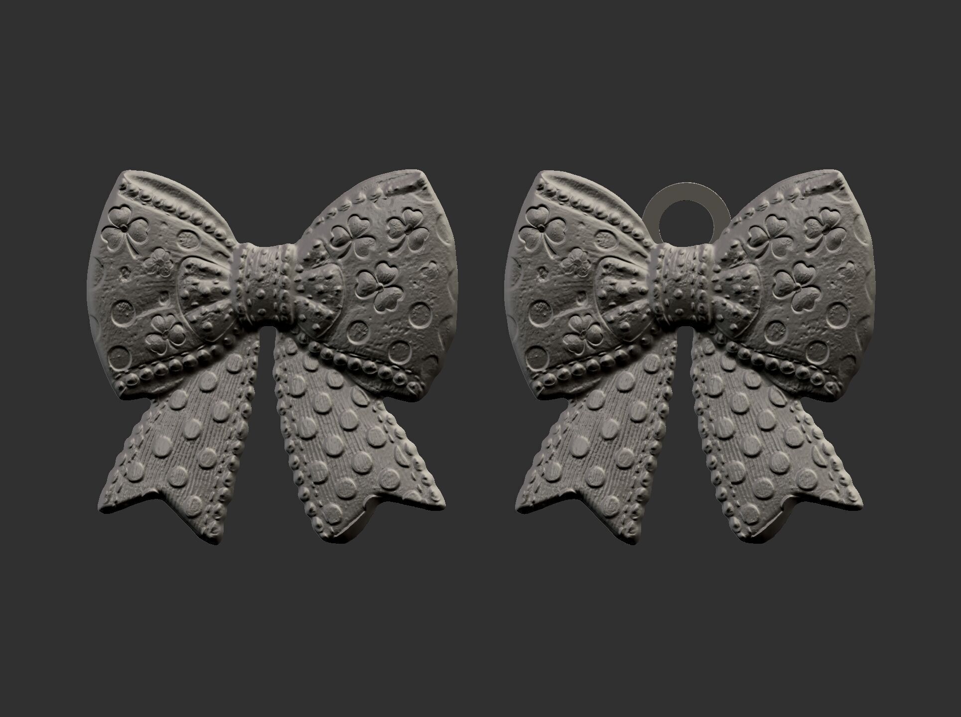 st patrick day ribbon bow decor  3D print model_19