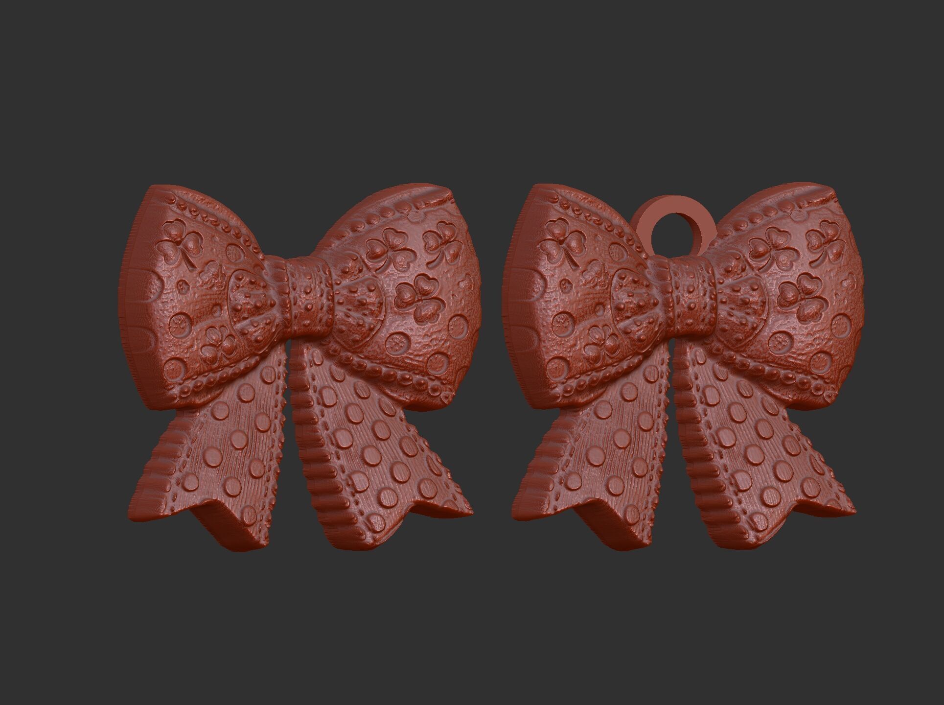 st patrick day ribbon bow decor  3D print model_7