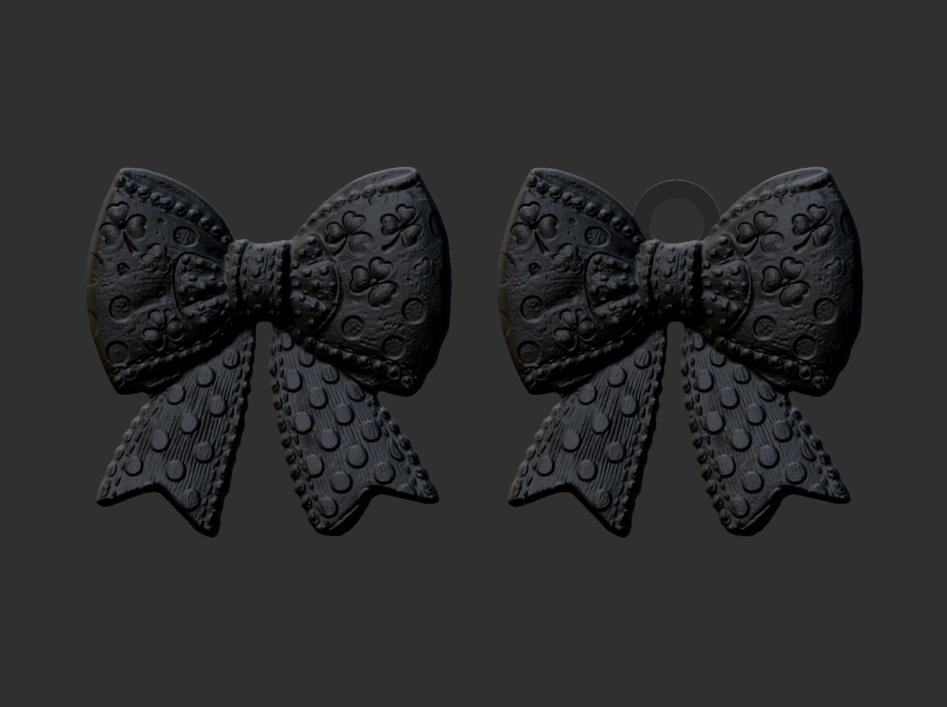 st patrick day ribbon bow decor  3D print model_18