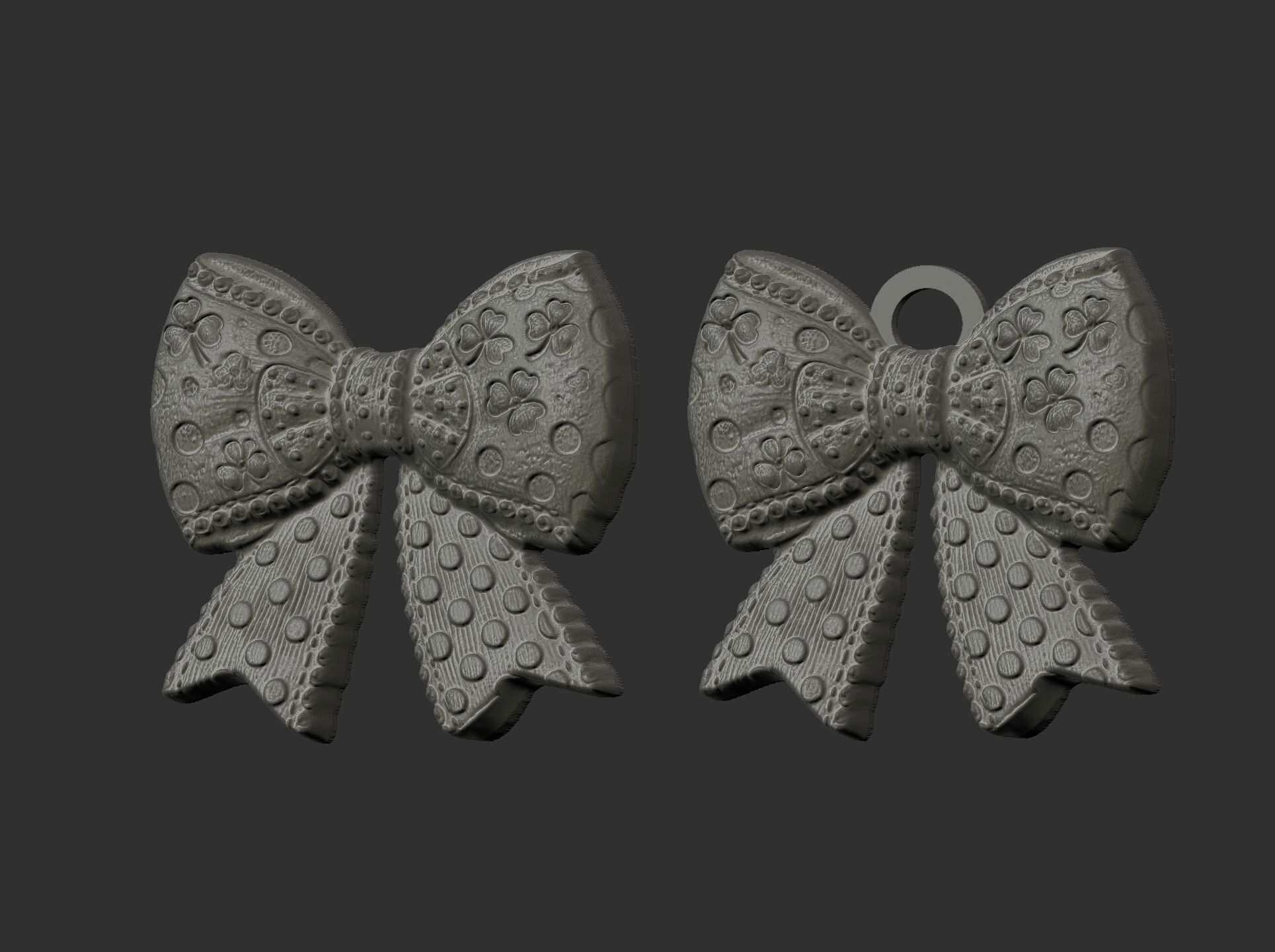 st patrick day ribbon bow decor  3D print model_21