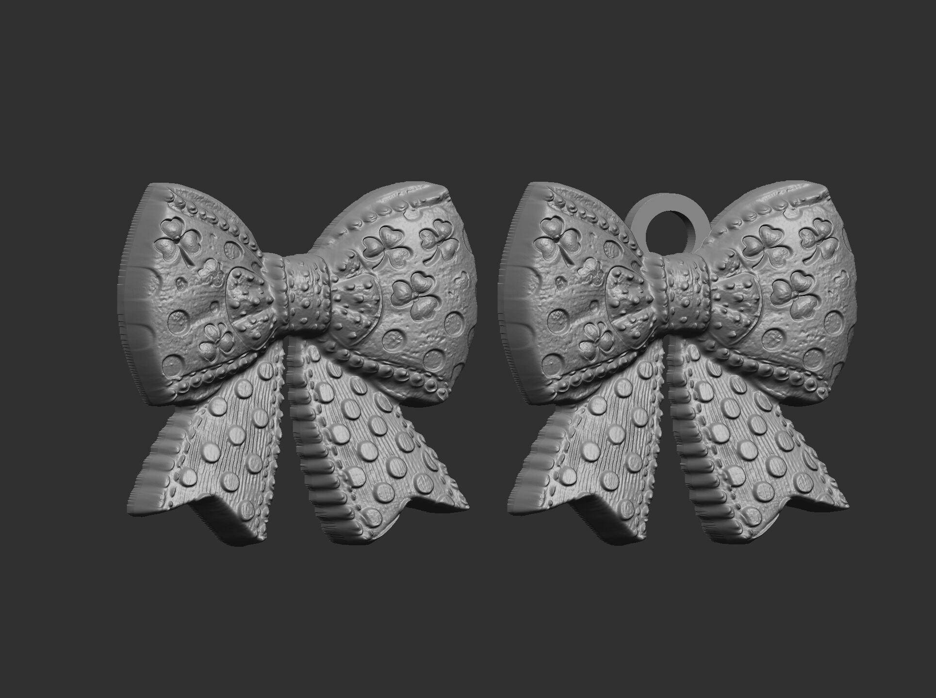 st patrick day ribbon bow decor  3D print model_6