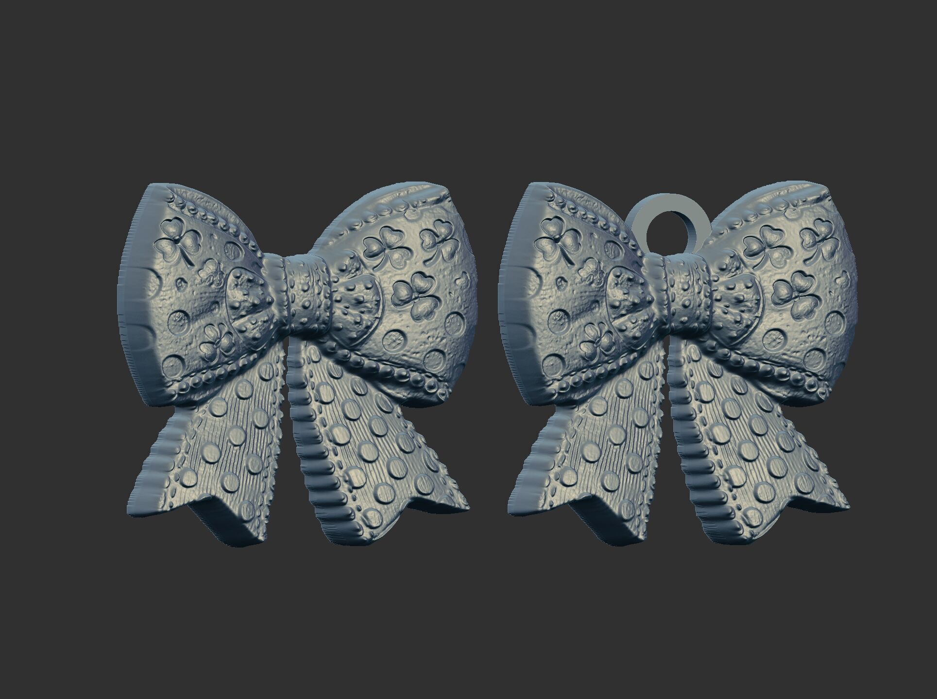 st patrick day ribbon bow decor  3D print model_8