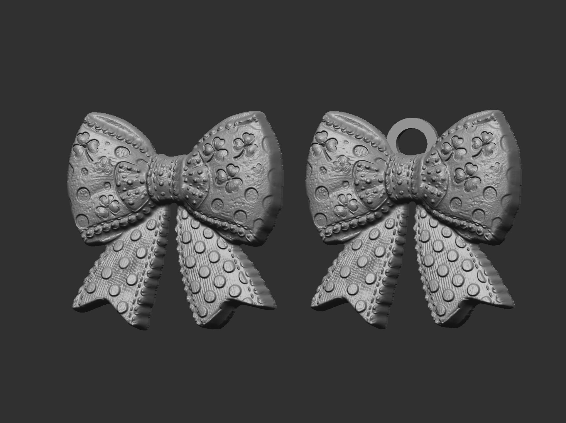 st patrick day ribbon bow decor  3D print model_5