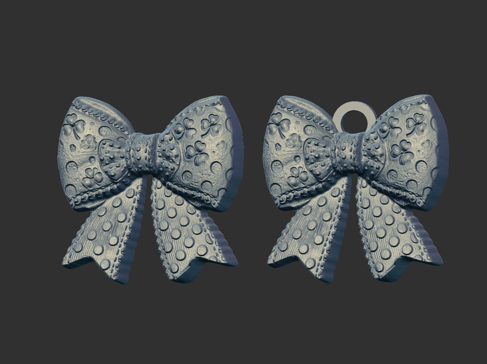 st patrick day ribbon bow decor  3D print model_22