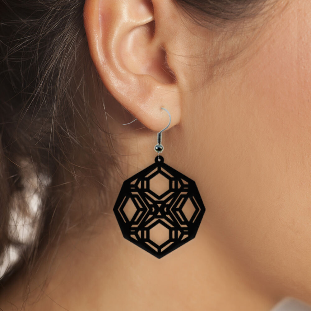 Earrings Modern Minimalist 3D print model_1