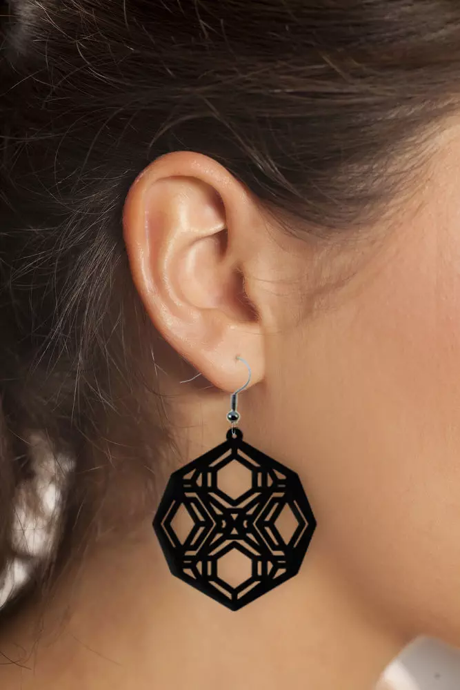 Earrings Modern Minimalist 3D print model_0
