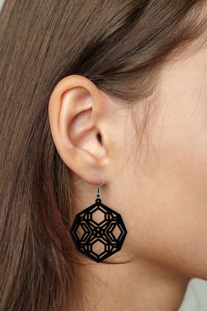 Earrings Modern Minimalist 3D print model_2