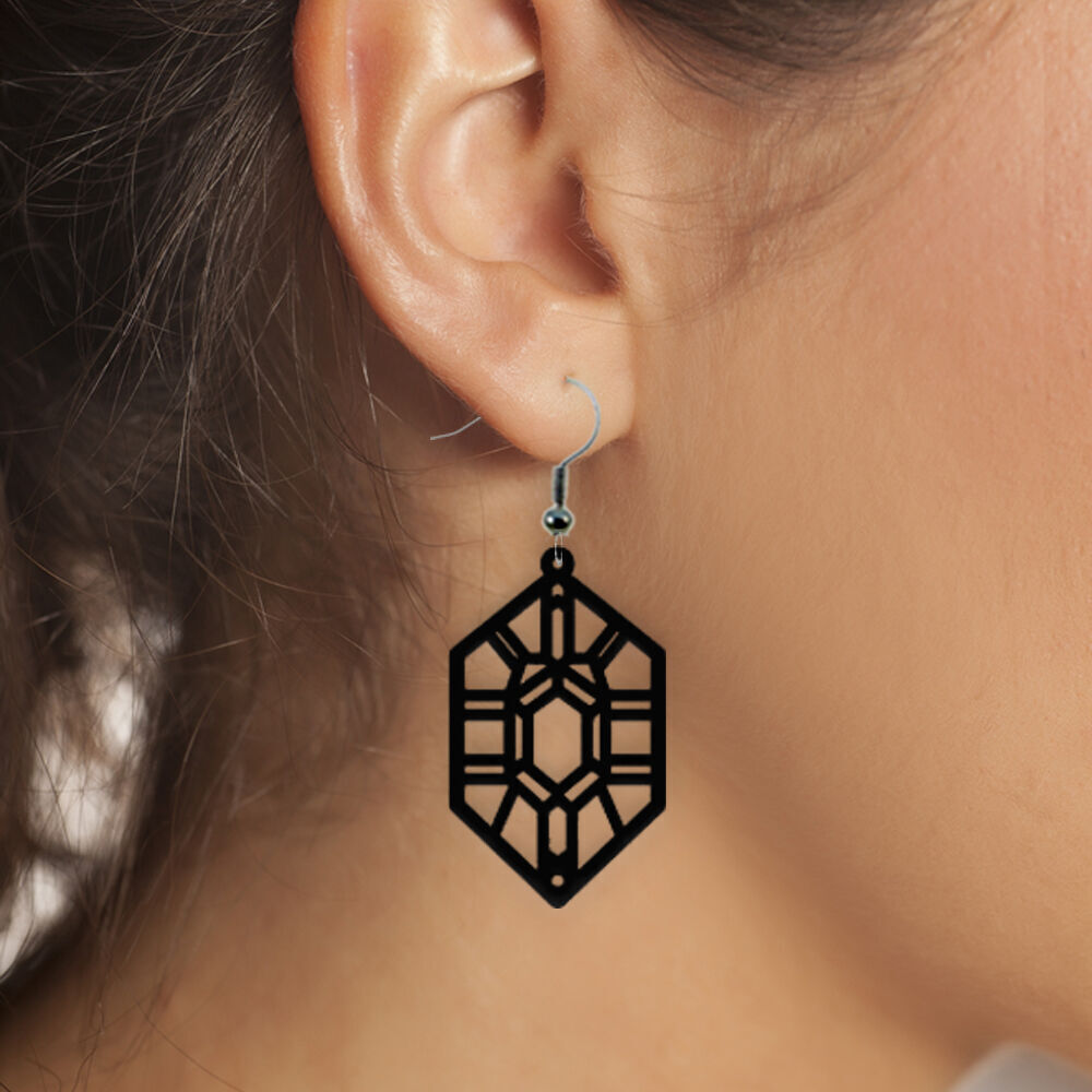 Earrings Modern Minimalist 3D print model_1